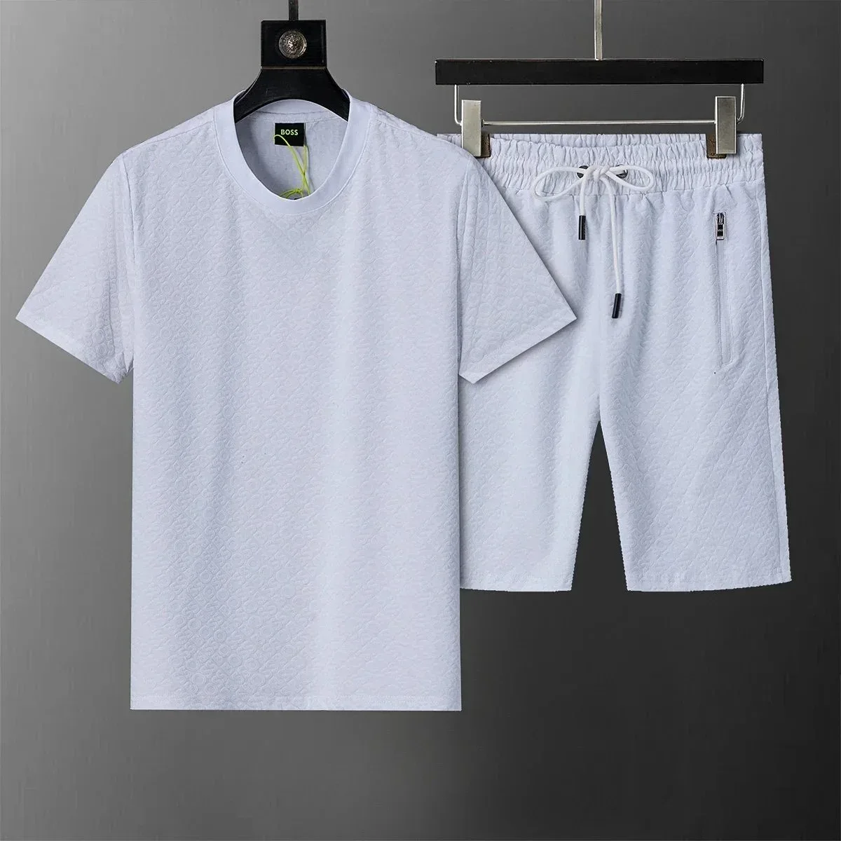 Hugo Boss White Monogram Set Casual Co-ord Set