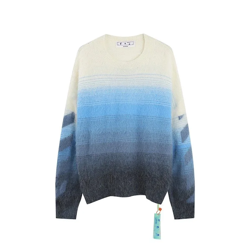 Gradient Striped Sweater Knit Top