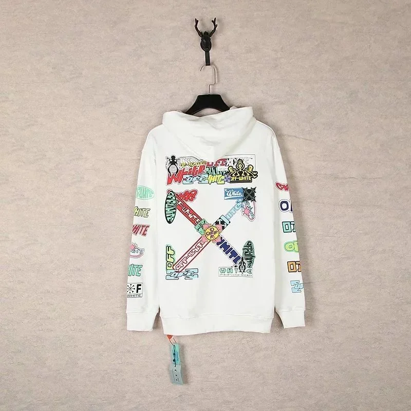Off-White White Printed Hoodie