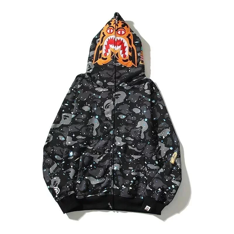 A Bathing Ape BAPE STA Black/Grey Camo Hoodie