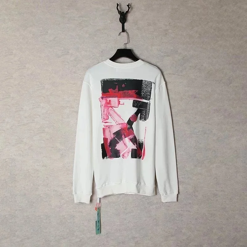 Off-White OW White Abstract Print Hoodie