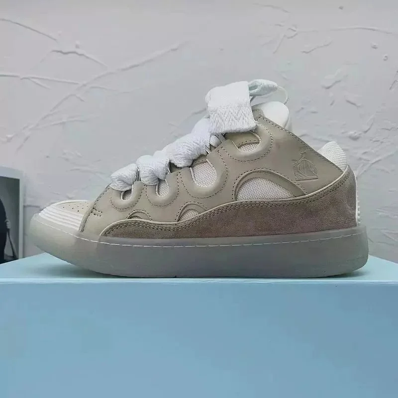 Unisex Beige Wave Sneakers