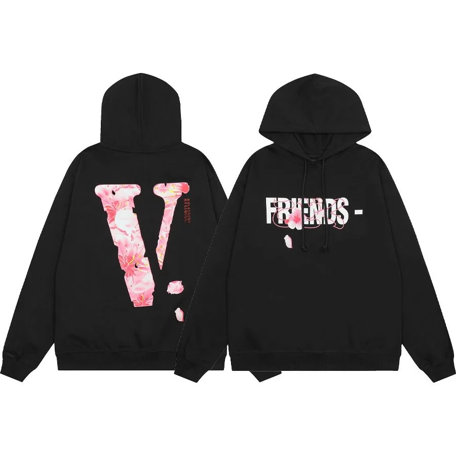 Black VFL Palm Print Hoodie - Unisex