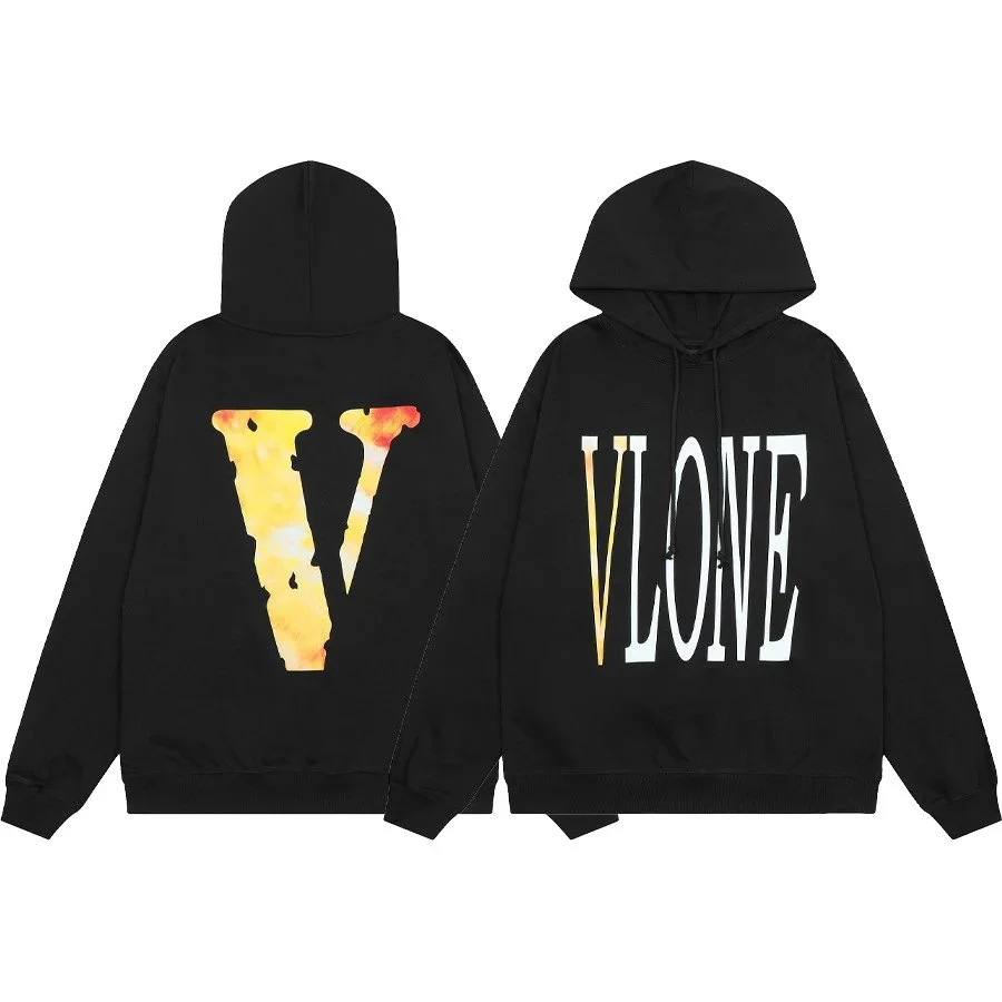 VLONE V Logo Tie-Dye Hoodie Black