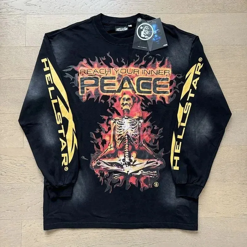 Hellstar Reach Your Inner Peace Long Sleeve T-Shirt Black