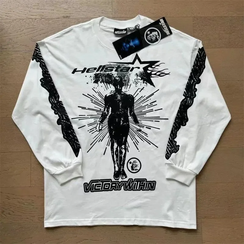 Hellstar Victory Within White Long Sleeve T-Shirt