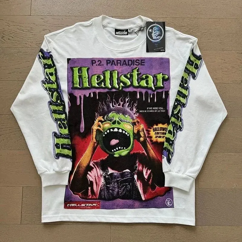 Hellstar P.2. Paradise White Long Sleeve T-Shirt