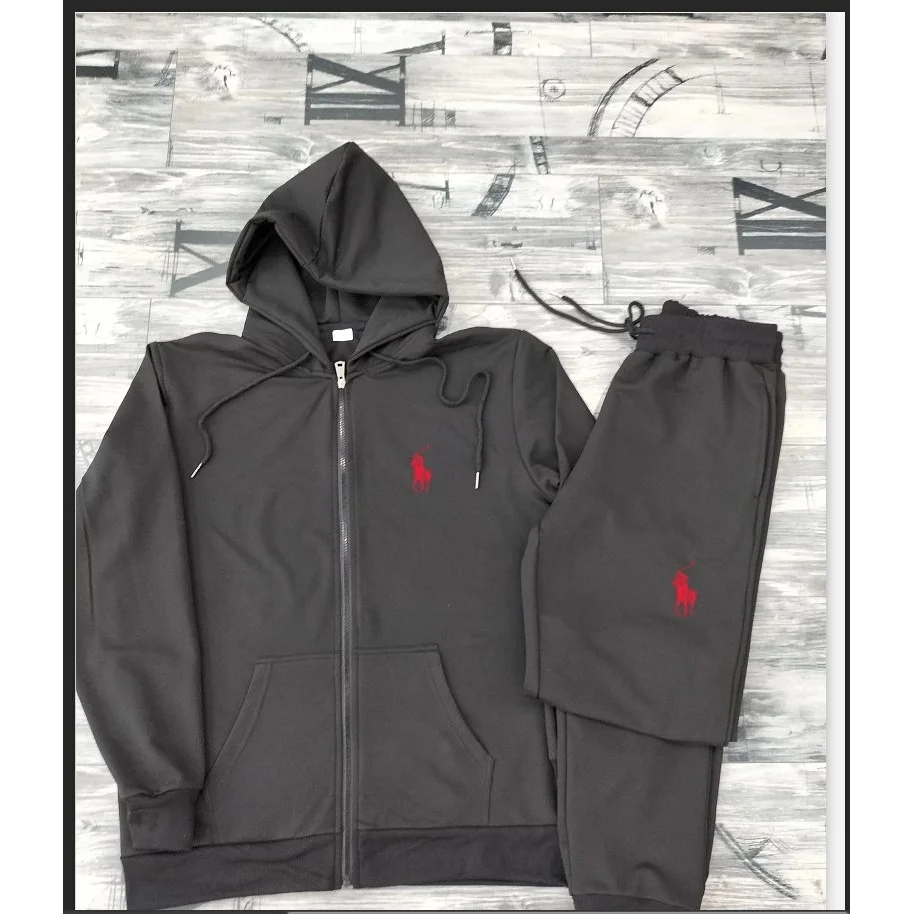 Polo Ralph Lauren Black Red Pony Tracksuit