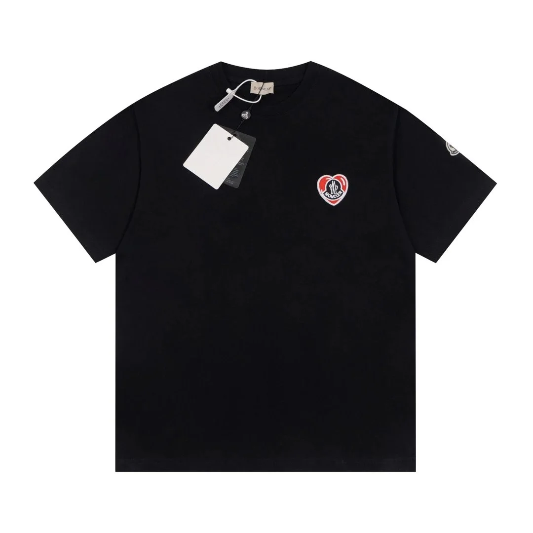 Moncler Heart Logo Black T-Shirt