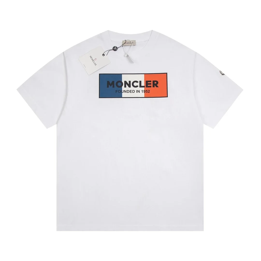 Moncler White 'Founded in 1952' T-Shirt