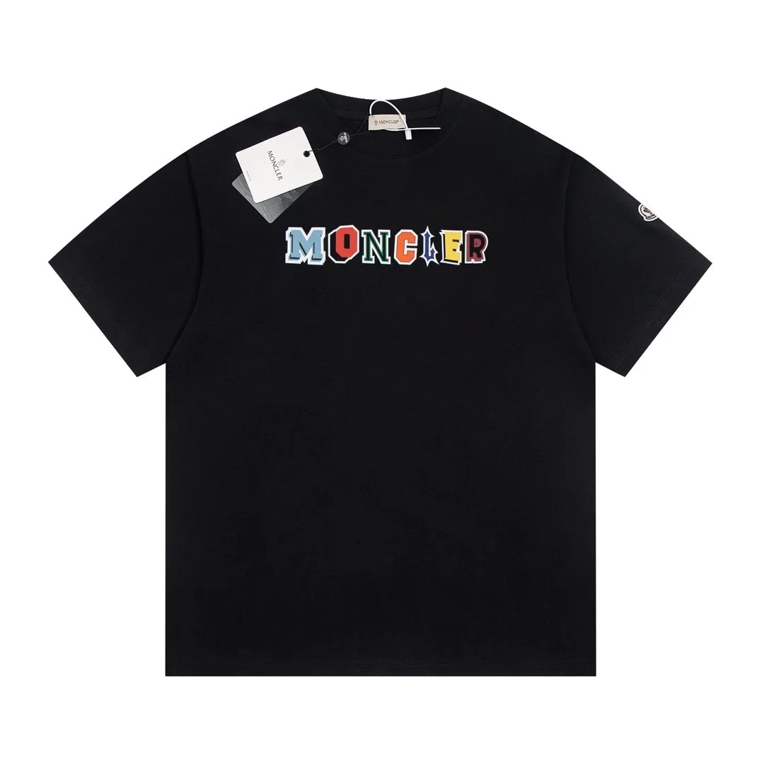 Moncler Color Block Logo Black T-Shirt