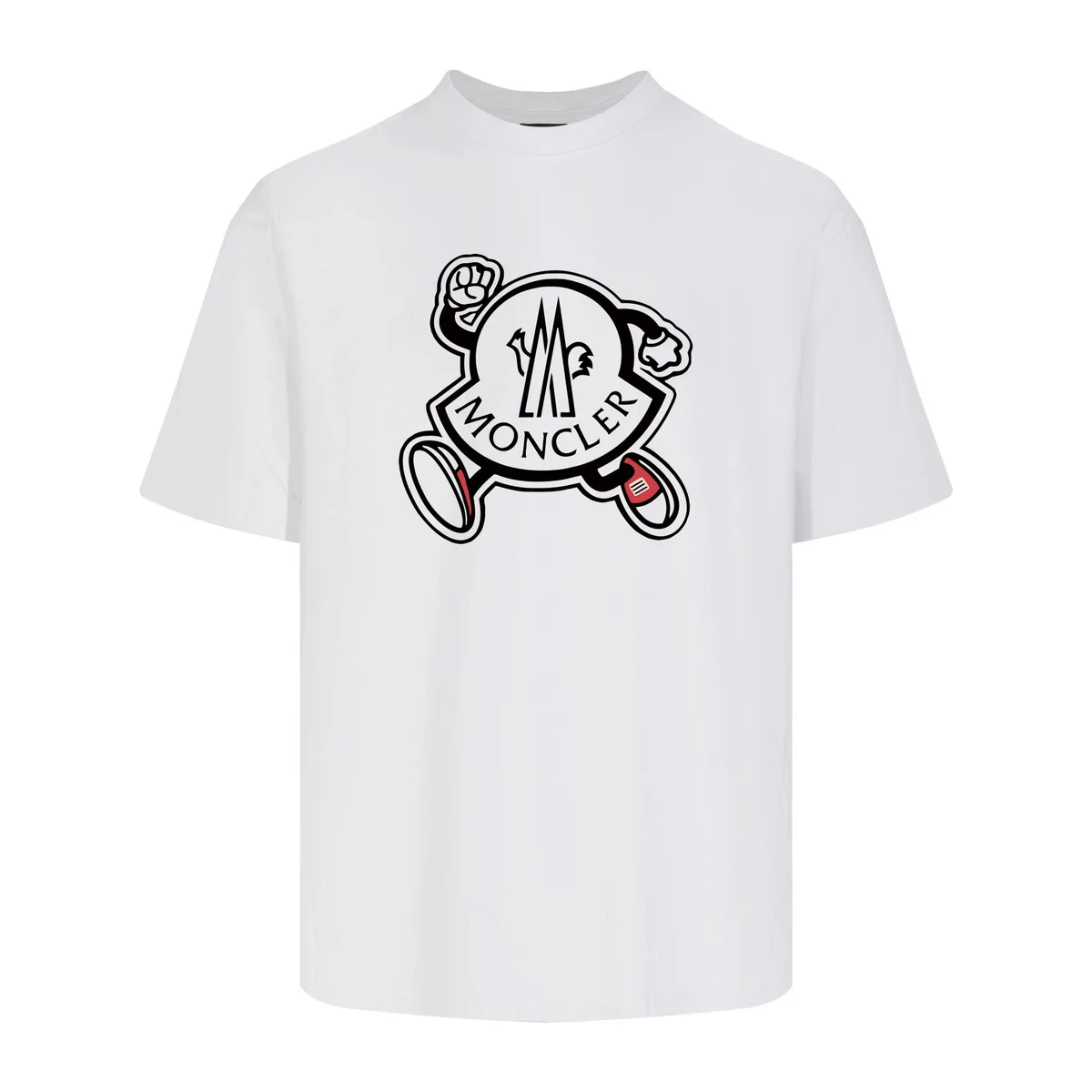 Moncler White Logo Graphic T-Shirt