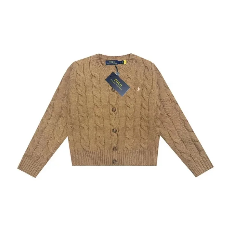 Polo Ralph Lauren Cable Knit Cardigan Beige Sweater