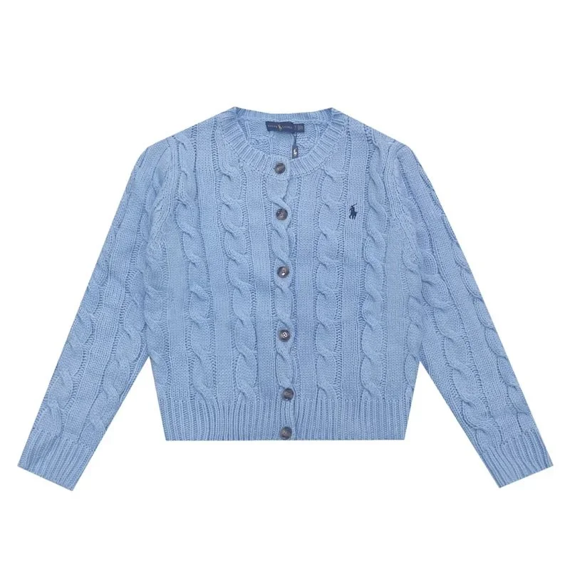 Ralph Lauren Cable Knit Cardigan Blue