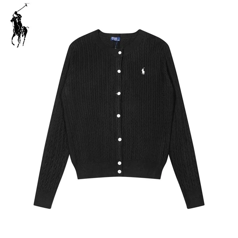Polo Ralph Lauren Black Cable Knit Cardigan