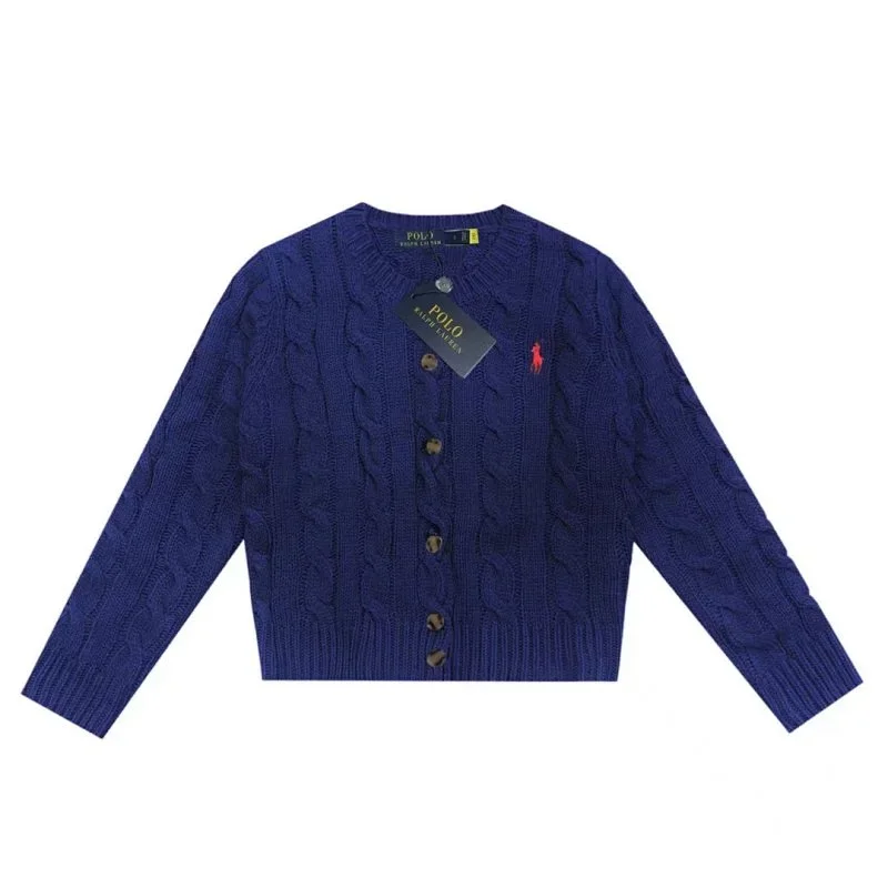 Polo Ralph Lauren Navy Cable Knit Cardigan Sweater