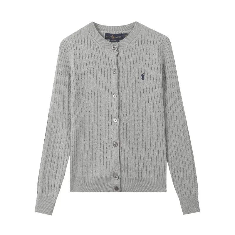 Polo Ralph Lauren Grey Cable Knit Cardigan