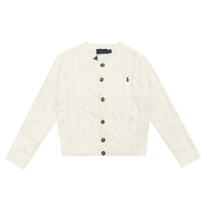 Ralph Lauren Cable Knit Cardigan Cream Sweater