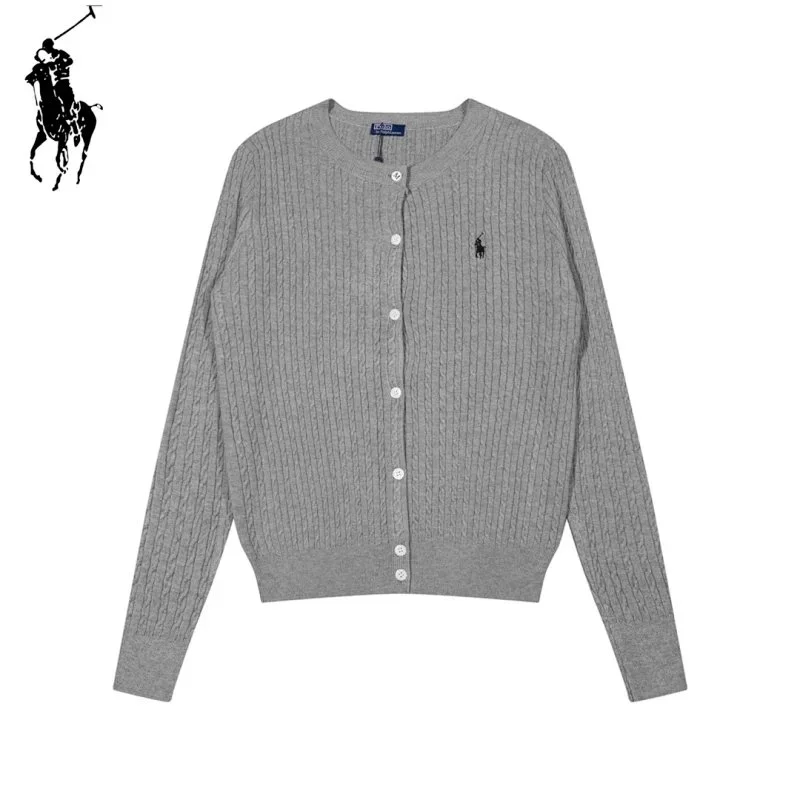Polo Ralph Lauren Grey Cable Knit Cardigan