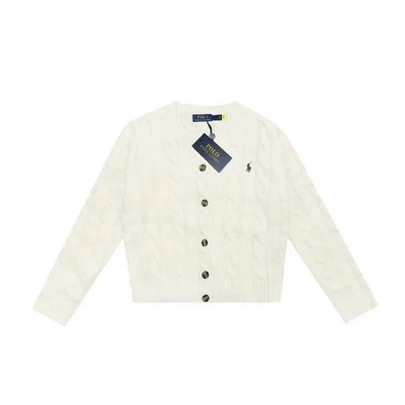 Polo Ralph Lauren Cable Knit Cardigan Cream Sweater