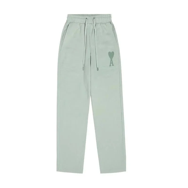Ami Paris Ami de Coeur Light Green Sweatpants