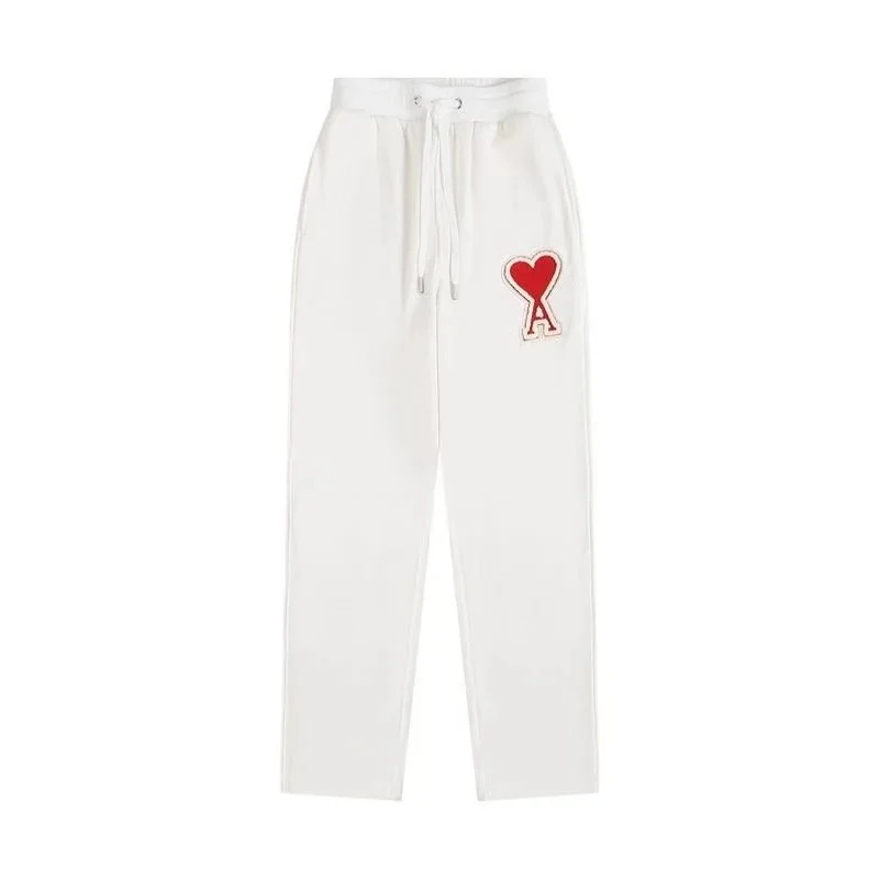 Ami Paris Ami de Coeur White Heart Patch Sweatpants