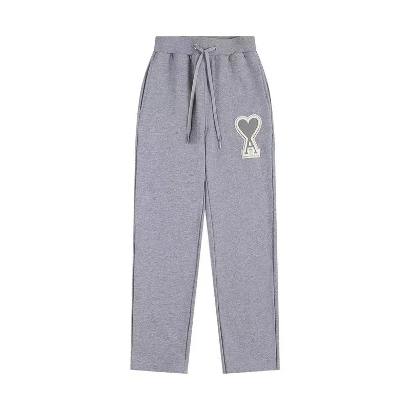 Ami Paris Ami de Coeur Grey Heart Patch Sweatpants