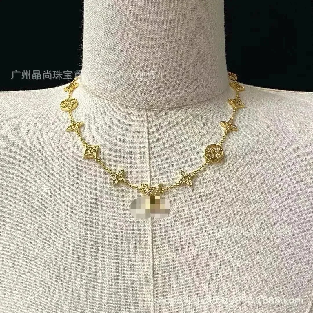 Louis Vuitton Monogram Gold Necklace