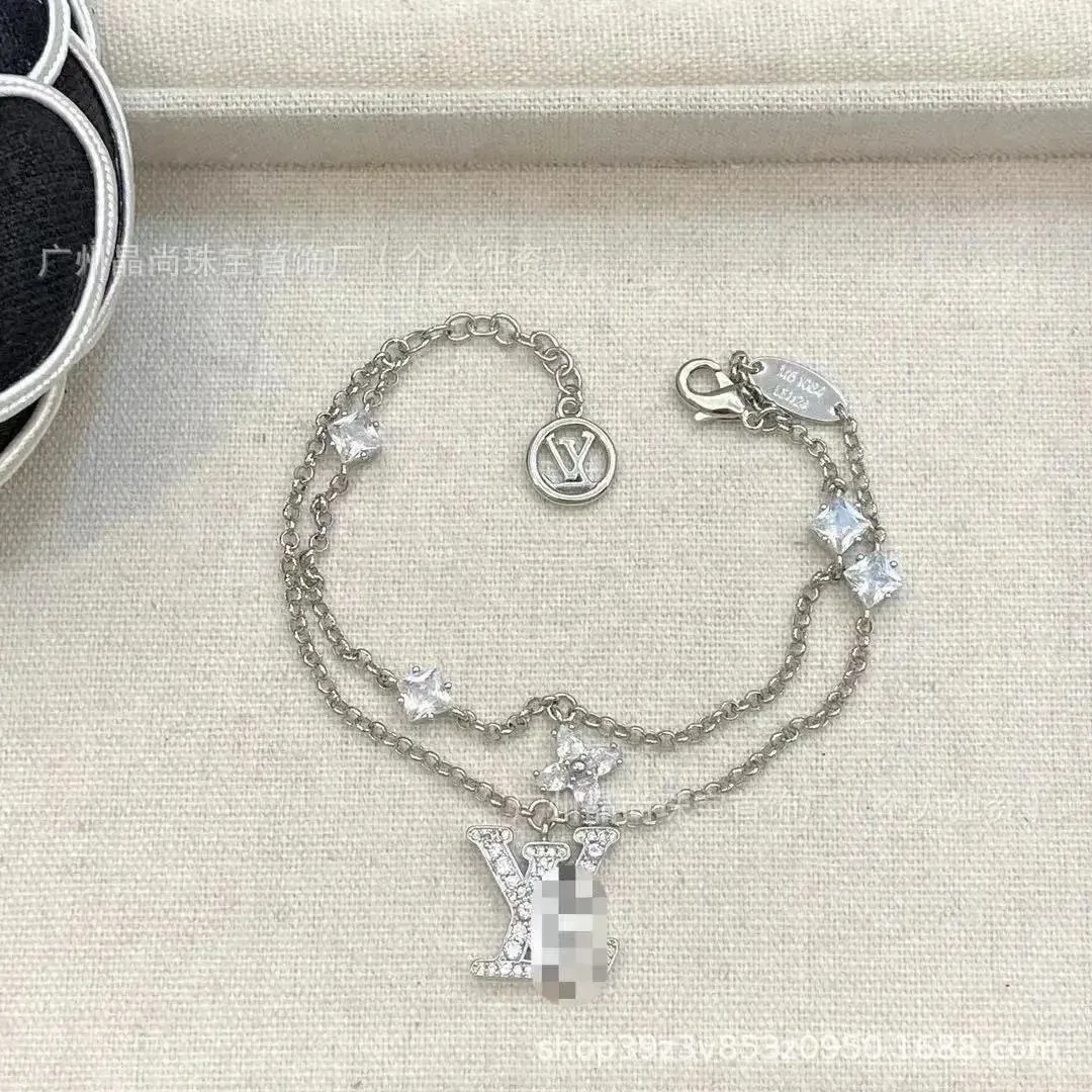 Louis Vuitton Tabi Y Charm Bracelet Silver Jewelry