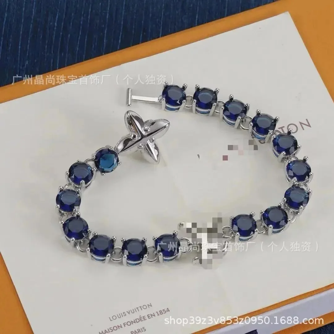 Louis Vuitton Tabi Blue Crystal Bracelet
