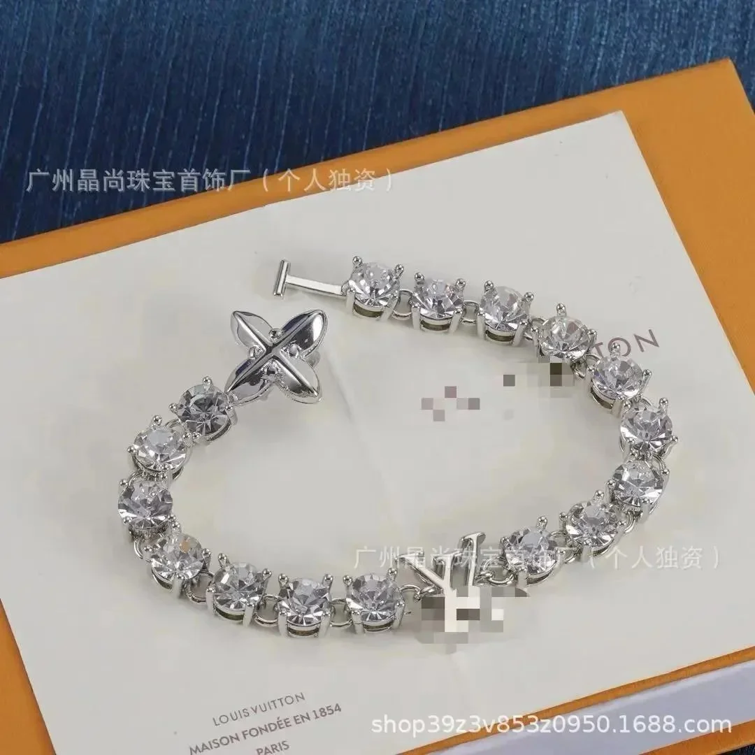Louis Vuitton LV Trainer Crystal Bracelet Silver