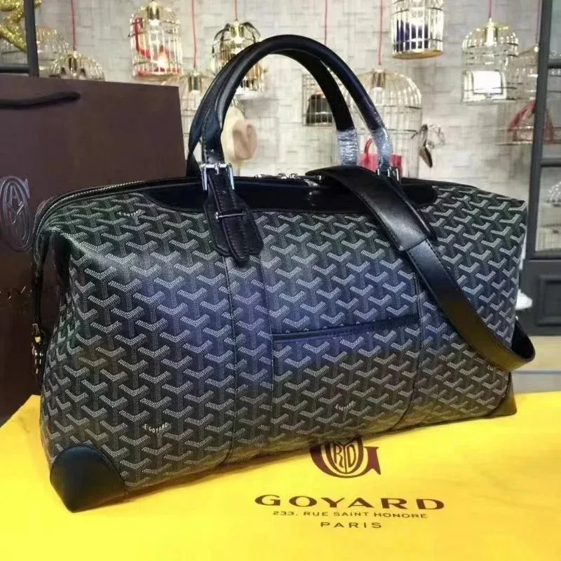 Goyard Monogram Travel Bag Black & Grey Duffle