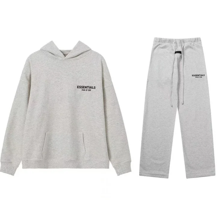 Fear of God Essentials Grey Hoodie & Sweatpants Set