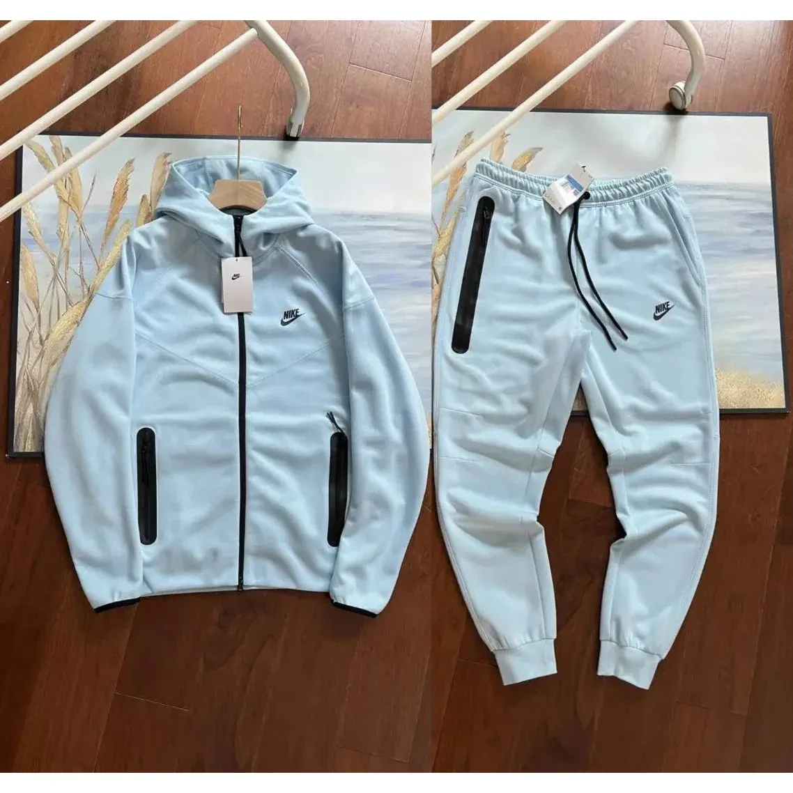 Nike Tech Fleece Light Blue Tracksuit Set