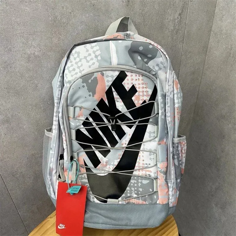 Nike Backpack Grey/Pink Camo with Black Swoosh