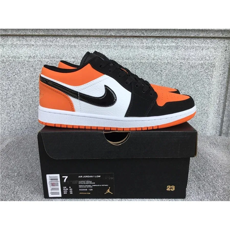 Nike Air Jordan 1 Low 'Shattered Backboard' Orange Black Sneakers