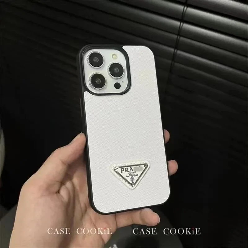 Prada White Saffiano Leather iPhone Case