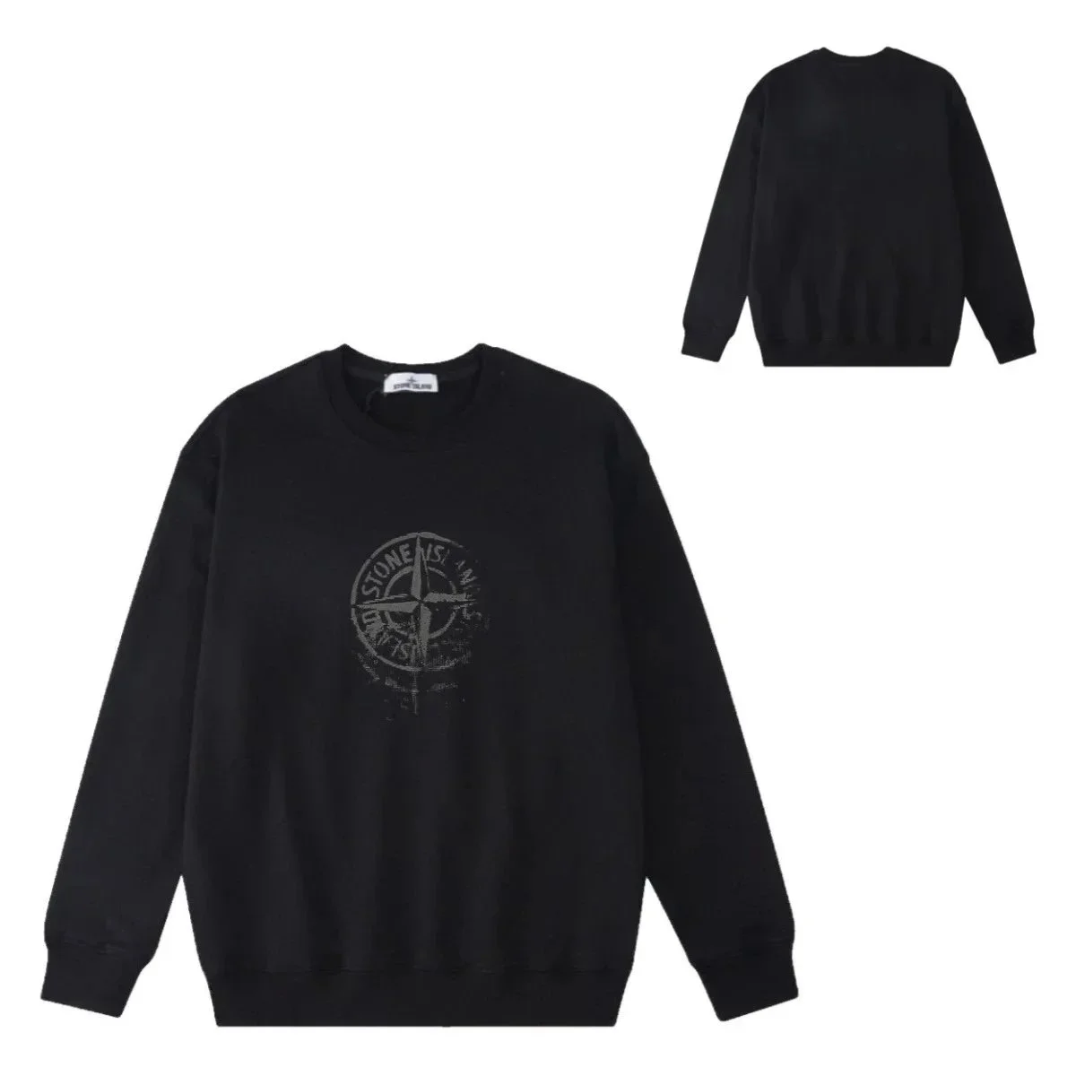 Stone Island 68-15 Black Logo Sweatshirt