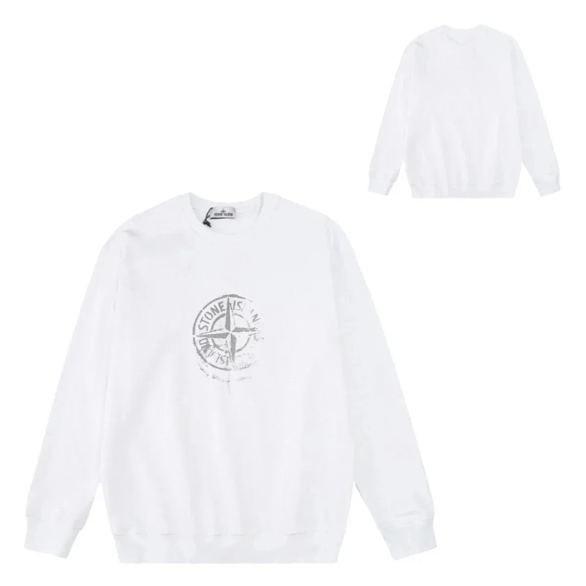 Stone Island 68-15 White Crewneck Sweatshirt