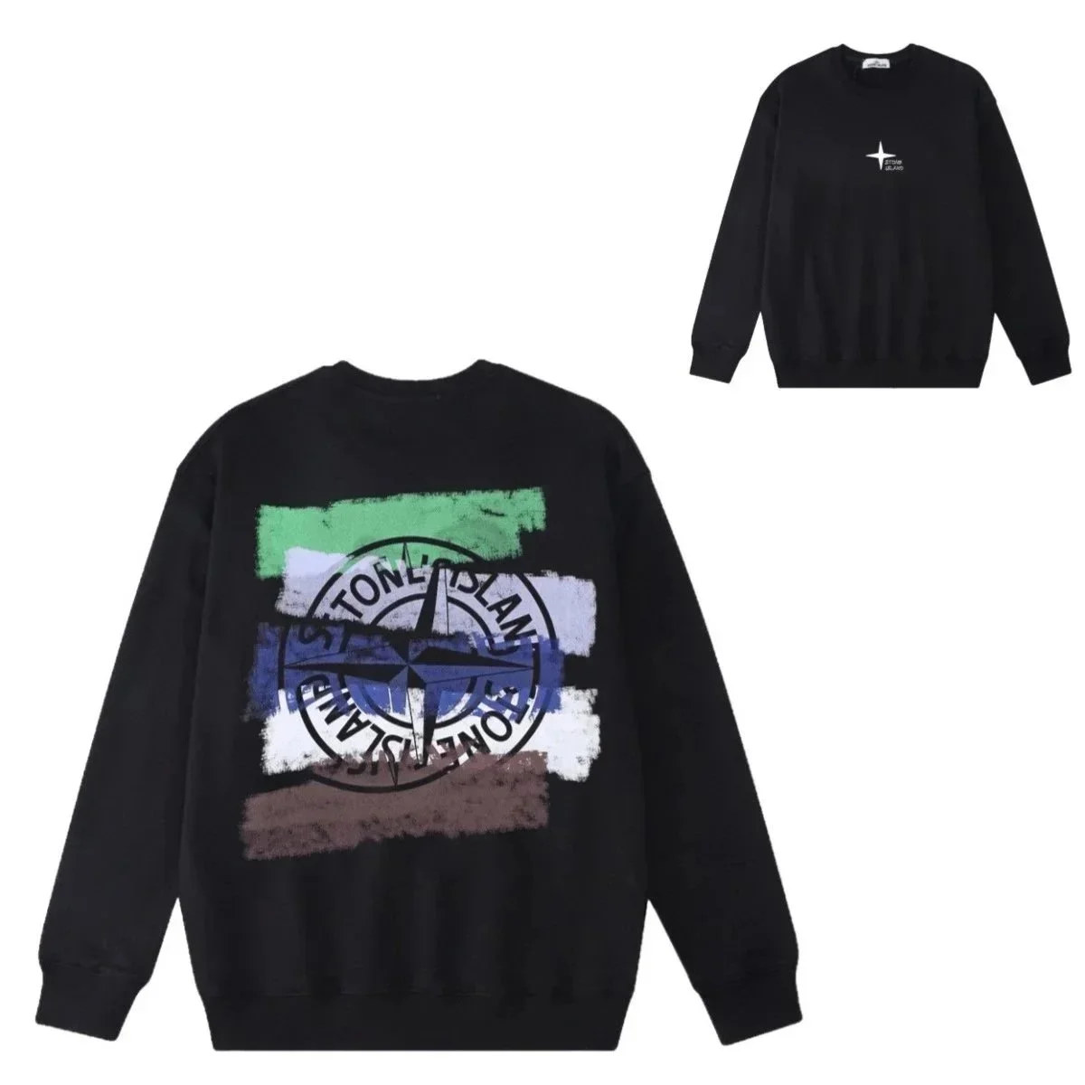 Stone Island 68-15 Black Compass Sweatshirt