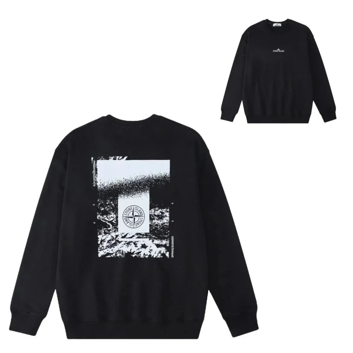 Stone Island 68-15 Black Graphic Sweatshirt