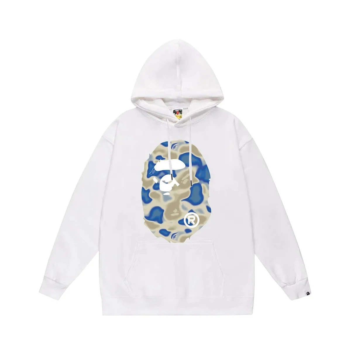 A Bathing Ape BAPE STA White Blue Camo Hoodie