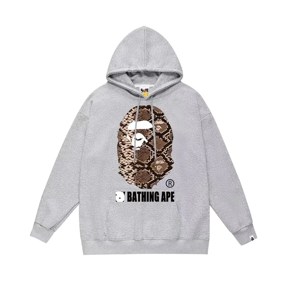 A Bathing Ape BAPE STA Grey Snake Print Hoodie