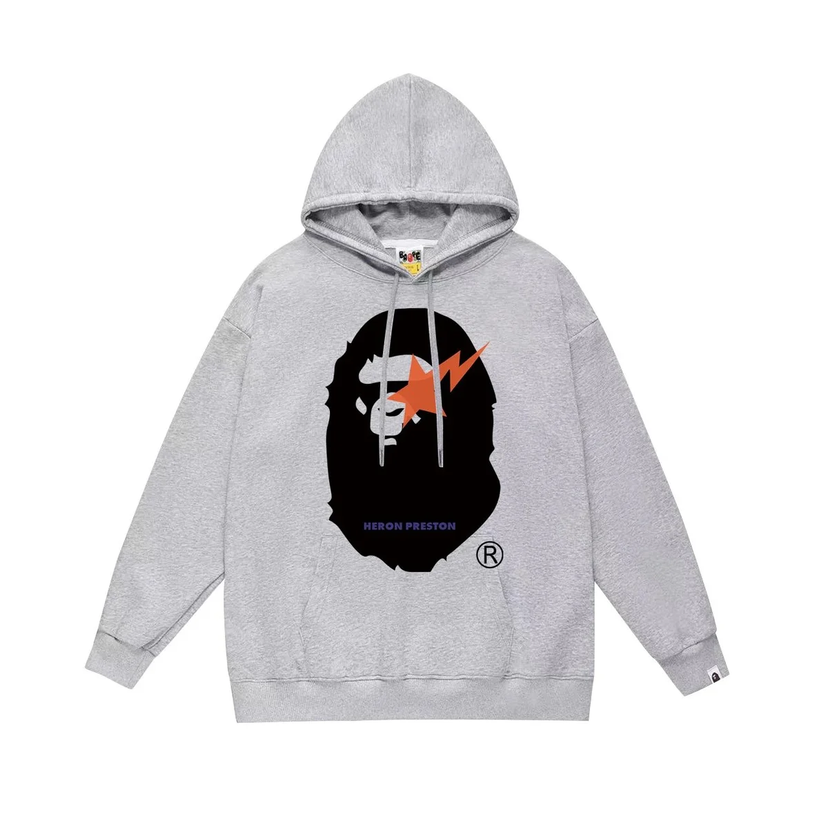 A Bathing Ape BAPE STA Heron Preston Grey Hoodie