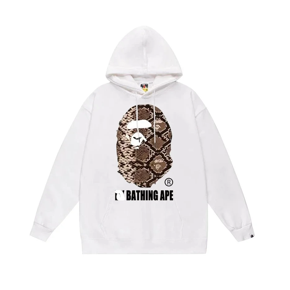 A Bathing Ape BAPE STA White Snake Print Hoodie