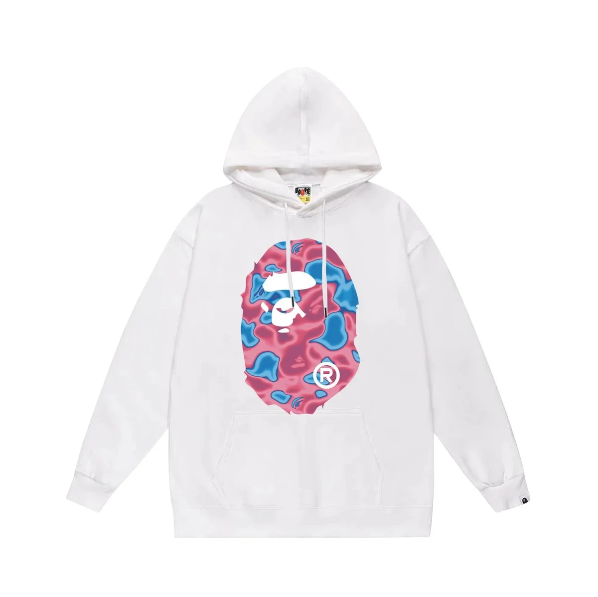 A Bathing Ape BAPE STA White Pink/Blue Camo Hoodie