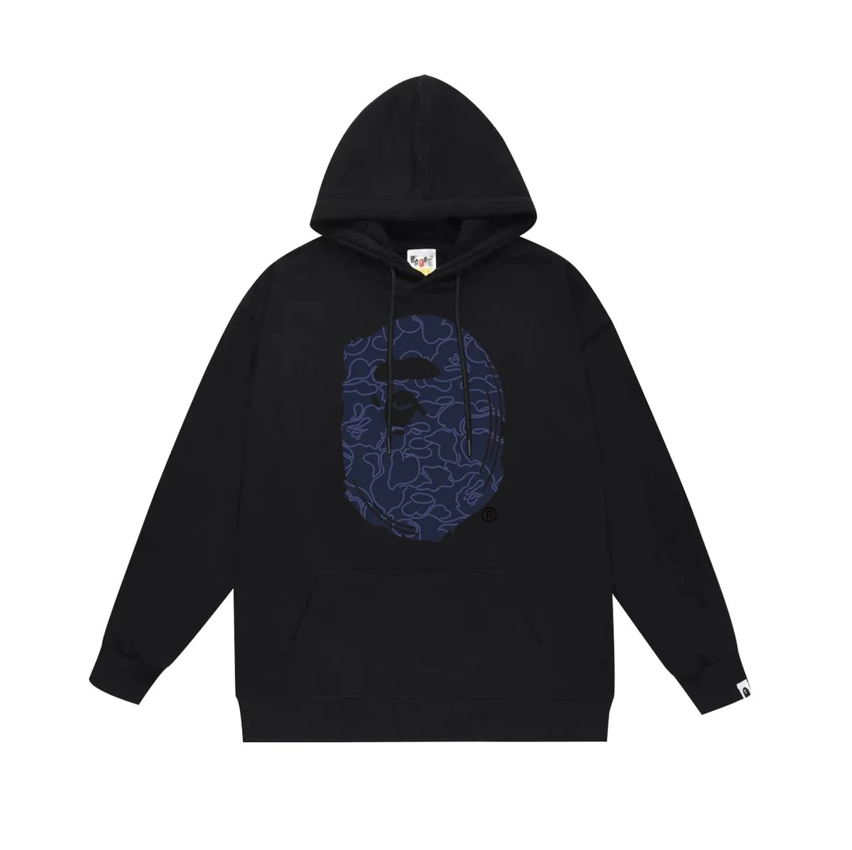 A Bathing Ape BAPE STA Black Blue Camo Hoodie