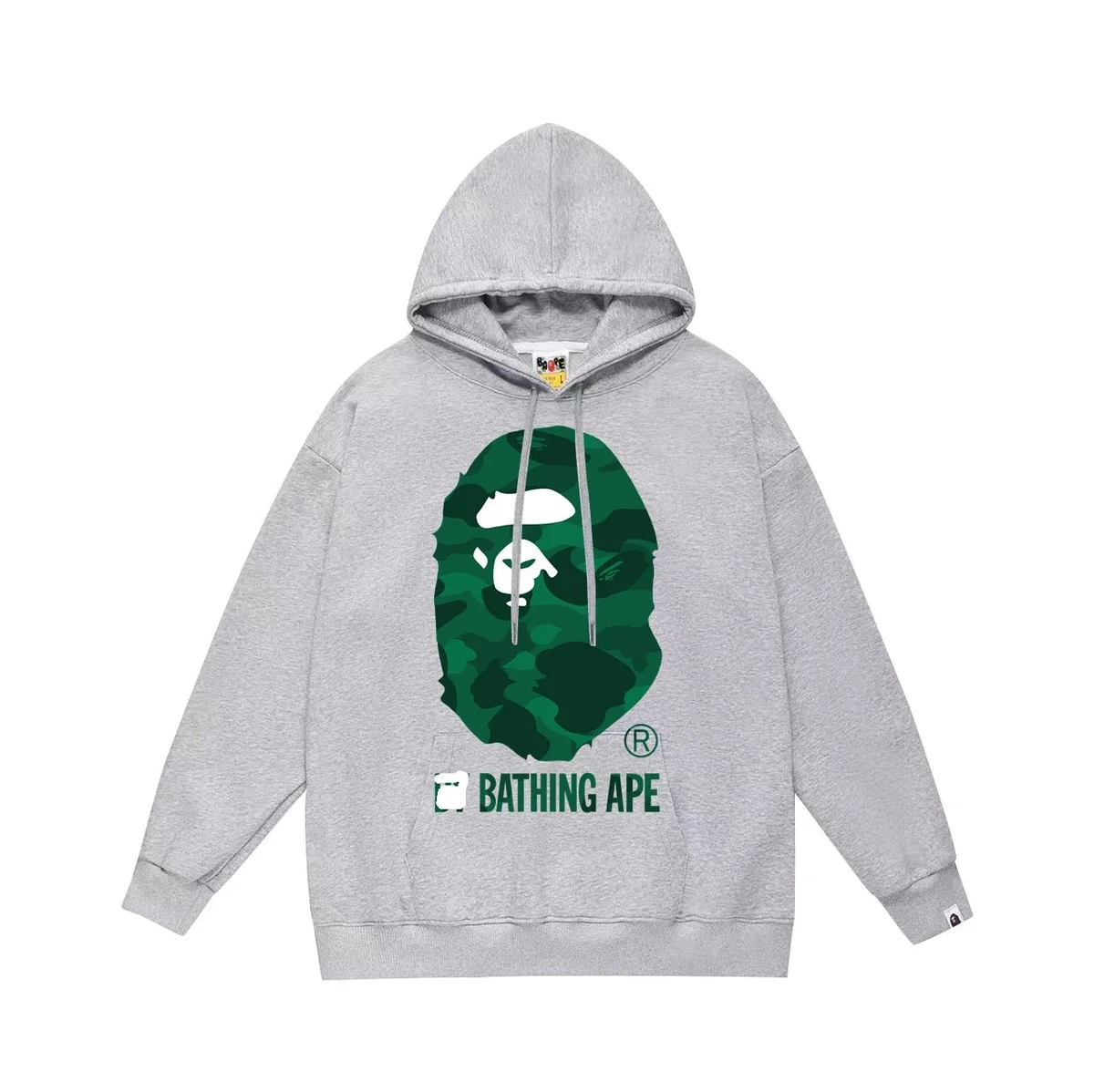 A Bathing Ape BAPE STA Green Camo Hoodie
