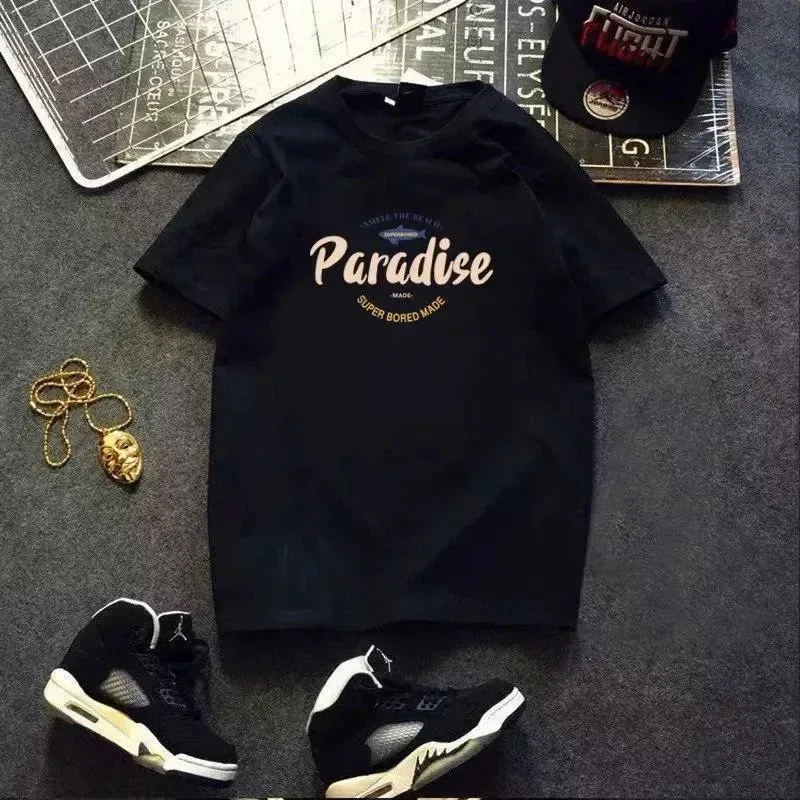 Black 'Paradise' Graphic T-Shirt