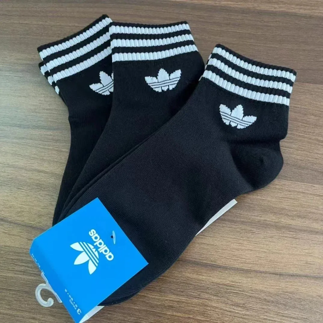 Adidas Originals Black & White Socks 3-Pack